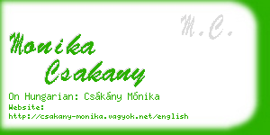 monika csakany business card